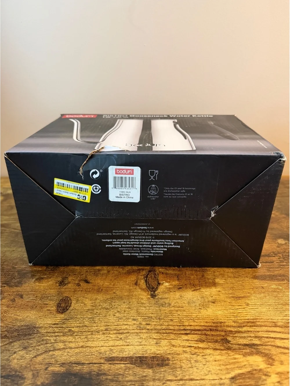 Bodum Bistro Gooseneck Water Kettle 1L Stainless Steel New
